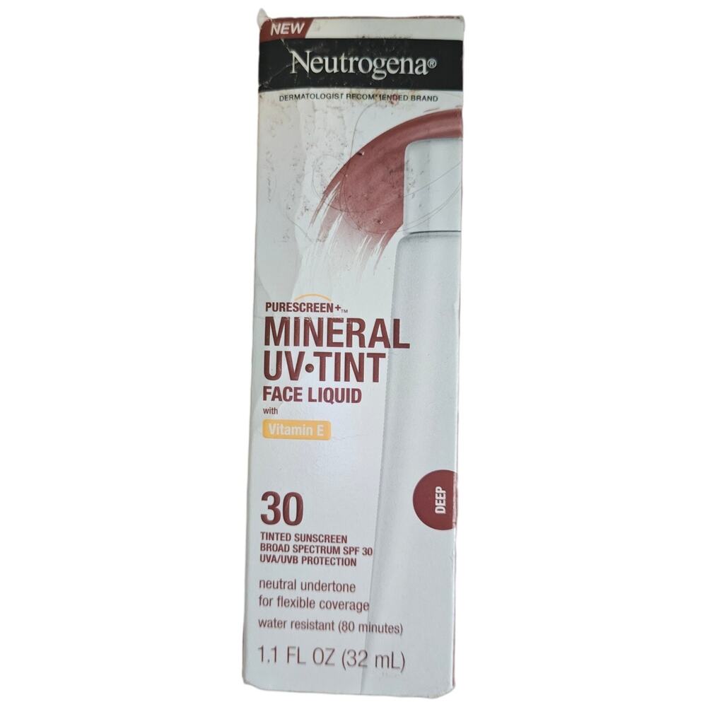 Neutrogena Purescreen+ Mineral UV Tint Face Liquid Deep SPF 30 - NEW